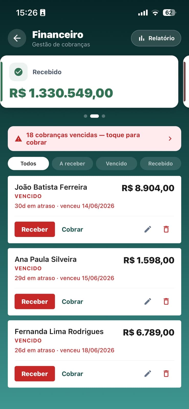 Financeiro no AeroGestão